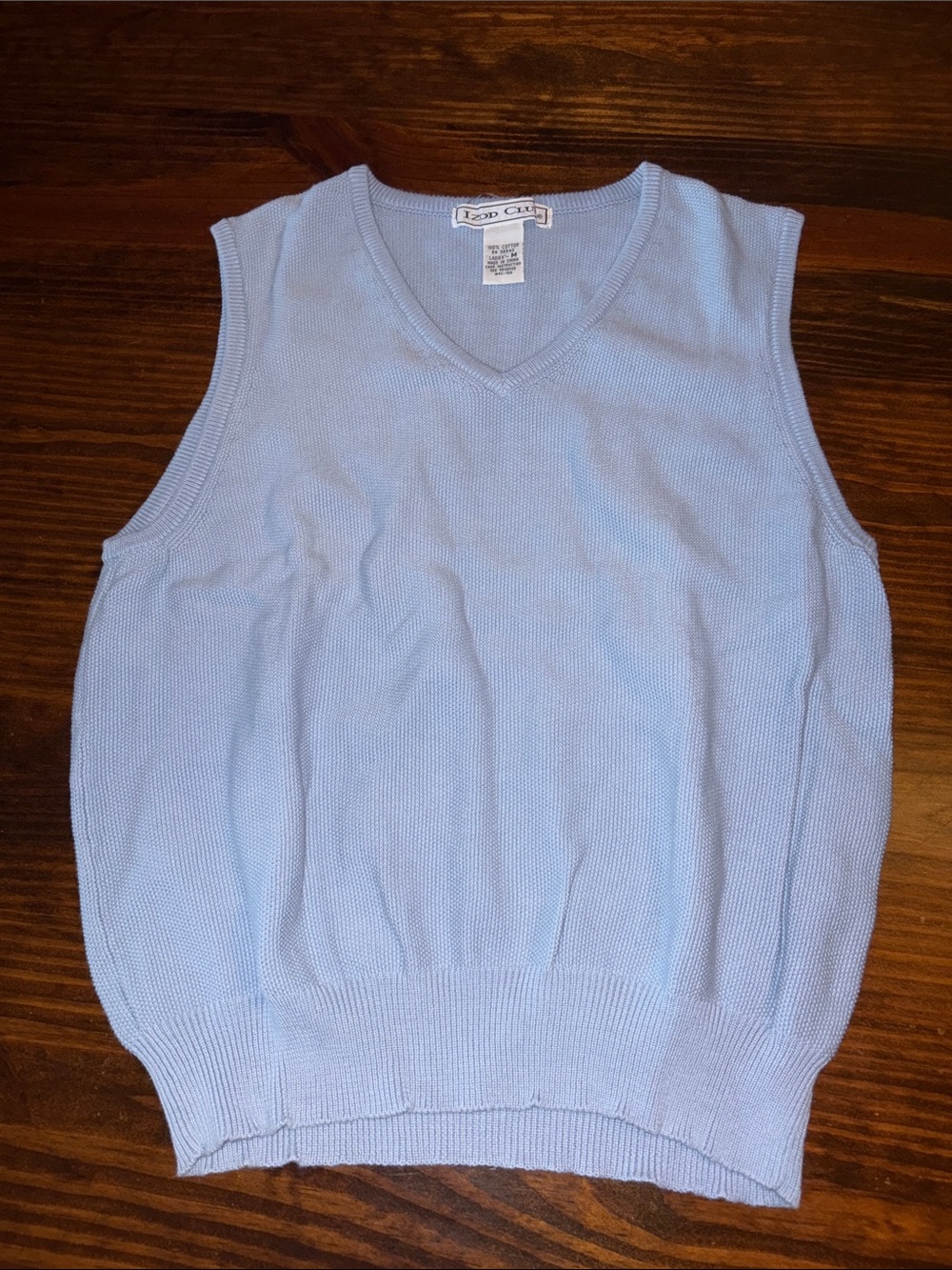 IZOD Light Blue Sweater Vest Sz M